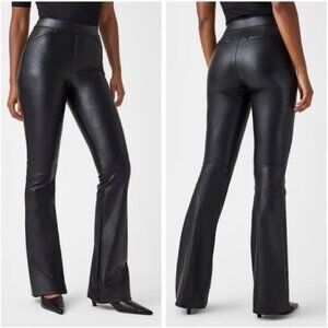 SPANX Faux Leather Bootcut Pants XLP Black
